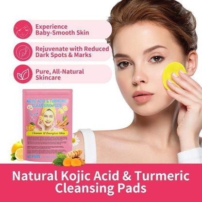 🔥Summer Hot Sale 50% Off🔥40 Turmeric &amp; Kojic Acid Cleansing Pads