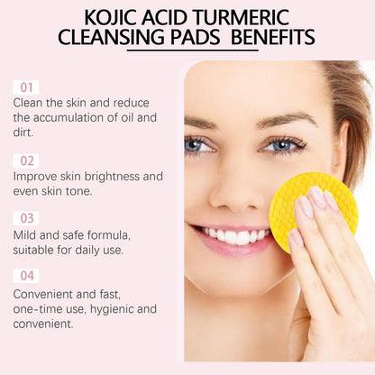 🔥Summer Hot Sale 50% Off🔥40 Turmeric &amp; Kojic Acid Cleansing Pads