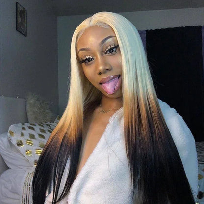 Lace Wig ombre blonde Perruques en dentelle synthétique 13X4