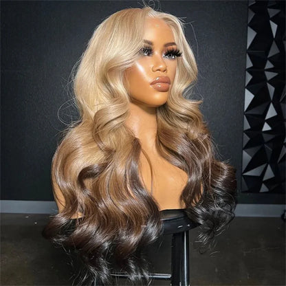 Lace Wig ombre blonde Perruques en dentelle synthétique 13X4